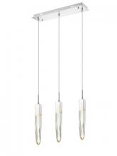 Avenue Lighting HF1900-3-AP-CH-C - Aspen  37" Linear  Multi  Pendant in Polished Chrome and Clear Crystal