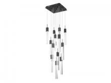 Avenue Lighting HF1905-13-GL-BK-C - The Original Glacier Collection 13 Light Multi Pendant in Black with Clear Crystal