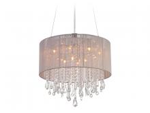 Avenue Lighting HF1500-TP - Beverly Dr. Round Taupe Silk String Shade And Crystal Dual Sconce