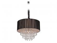 Avenue Lighting HF1506-BLK - Vineland Ave. 19" Chandelier with  Black Silk String Shade