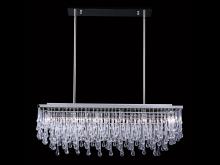 Avenue Lighting HF1807-PN - Hollywood Blvd. Polished Nickel And Tear Drop Crystal Rectangle Chandelier