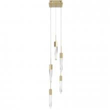 Avenue Lighting HF1900-5-AP-BB-C - Aspen Collection 5 Light Clear Crystal Multi Port Pendant
