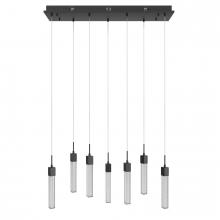 Avenue Lighting HF1900-7-BOA-BK - Boa Collection 7 Light Studded Glass Multi Port Pendant
