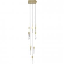 Avenue Lighting HF1905-13-AP-BB-C - Aspen  13 Light Multi  Pendant in Brushed Brass with Clear Crystal