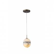 Avenue Lighting HF2902-AB - Sedona 1 Light Round Ribbed Pendant In Alabaster