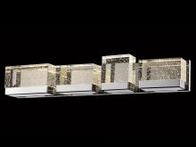 Avenue Lighting HF3004-PN - The Original Glacier Avenue 4 Light Bubbled Crystal Vanity Bath Bar