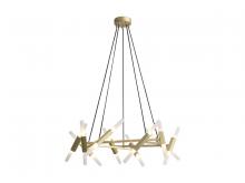 Avenue Lighting HF6020-BB - Manhattan Ave. 36" Square Chandelier in Brushed Brass
