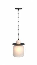 Avenue Lighting HF7501-BK - Westwood 11" LED Pendant in Alabaster with Black Accents