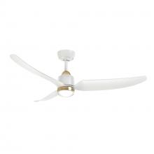 Kuzco Lighting Inc CF72952-BG/WH-5CCT - Hugo 52-in Brushed Gold/Matte White with Light Kit Ceiling Fan