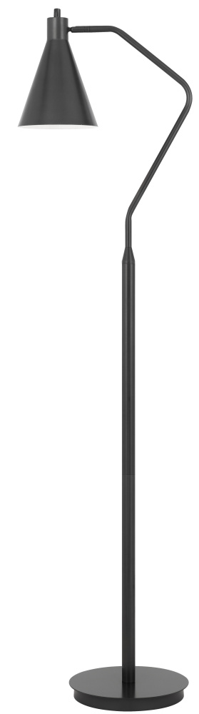 Type A led bulb 15W max Capstone task metal floor lamp with swivel shade