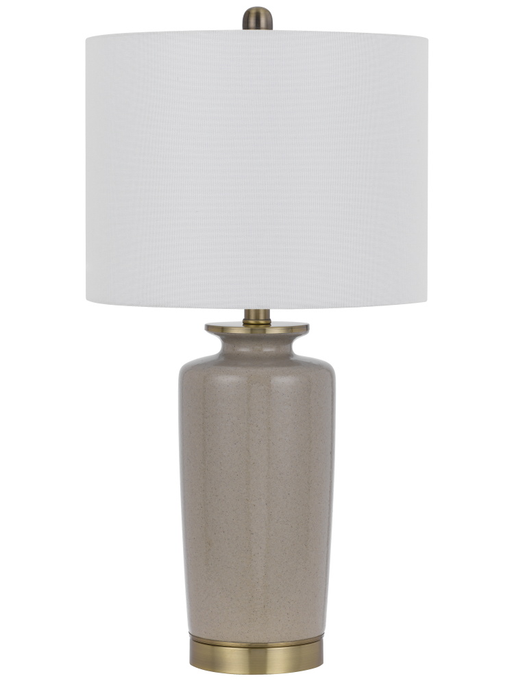 150W 3 way Modica ceramic table lamp with hardback fabric shade