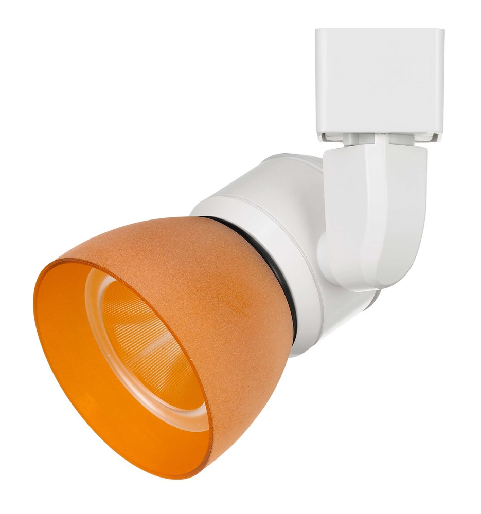 6.25" Height Metal and Plc Track Head in White Finish