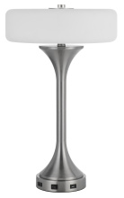 CAL Lighting BO-3137TB - Espoo 25W x 3 metal desk/table lamp with frosted glass shade