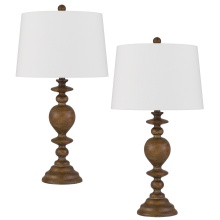 CAL Lighting BO-3151TB-2 - Accessorize Your Space with This Candlestick Style Resin Table Lamp. It Features Painted Faux Wood