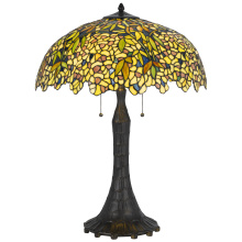 CAL Lighting BO-3258TB - Sunburst Mosaic 60W x 2 Tiffany zinc alloy table lamp with double pull chain switch