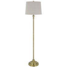 CAL Lighting EC-1006FL - 100 Watt Hailey Metal Floor Lamp with Hardback Linen Shade