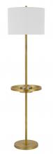 CAL Lighting BO-2983FL-AB - 150W 3 Way Crofton Metal Floor Lamp with Centered Metal Tray Table with 2 Usb Charging Ports