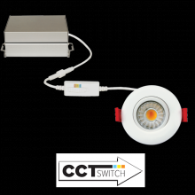 Elco Lighting ERT318CT5B - 3" 8W 600LMN LED GIMBAL 5CCT