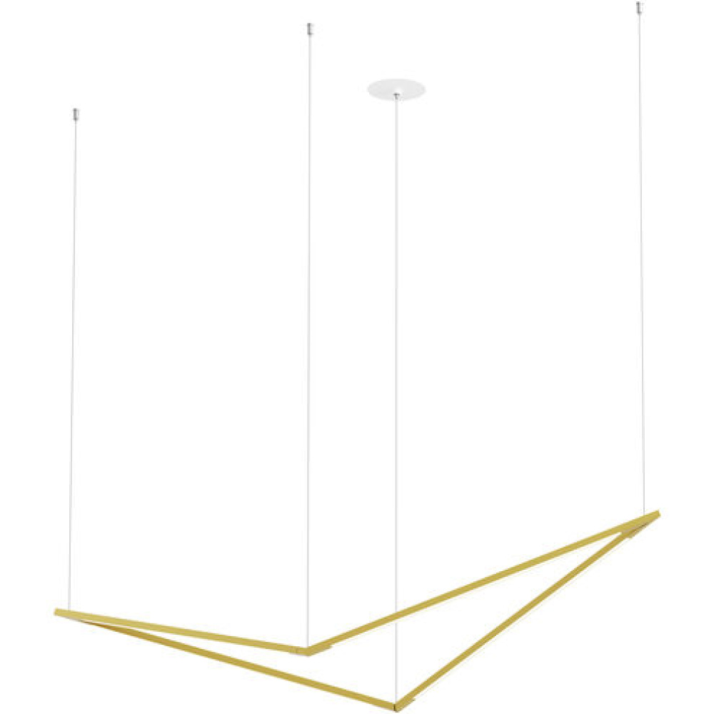 Z-Bar Pendant Medium Bird, Soft Warm, Gold, 49" x 15" x 9.3"