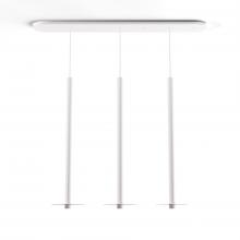 Koncept Inc CMP-L3-S-36-MWT+GCLR9 - Combi Pendant 36" Linear 3 Combo Matte White with Matte White Canopy