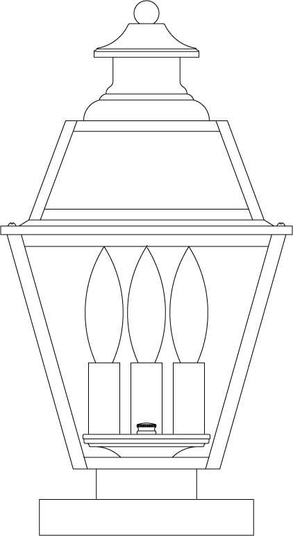 8" inverness column mount with glass roof