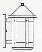Arroyo Craftsman BS-7RF-MB - 7" berkeley wall sconce with roof