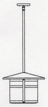 Arroyo Craftsman BSH-14WO-S - 14" berkeley stem hung pendant