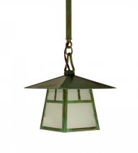 Arroyo Craftsman CSH-8HCR-RB - 8" carmel stem hung pendant with hillcrest overlay
