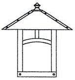 Arroyo Craftsman EW-16TWO-RC - 16" evergreen flush wall mount with t-bar overlay