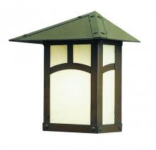 Arroyo Craftsman EW-7SFWO-RC - 7" evergreen flush wall mount with sycamore filigree