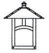 Arroyo Craftsman EW-9SFCS-P - 9" evergreen flush wall mount with sycamore filigree