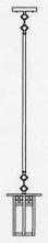 Arroyo Craftsman GSH-6LGWC-RC - 6" glasgow long body stem mount pendant