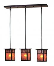 Arroyo Craftsman HICH-4L/3DTCS-RC - 4" huntington 3 light in-line, double t-bar overlay