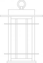 Arroyo Craftsman OPH-11M-S - 11" oak park pendant