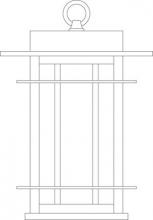Arroyo Craftsman OPH-9RM-P - 9" oak park pendant