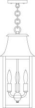 Arroyo Craftsman ORH-8CS-AC - 8" orpington pendant