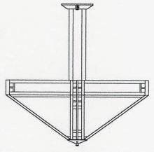 Arroyo Craftsman PCH-36M-S - 36" prairie inverted chandelier