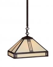 Arroyo Craftsman PSH-12CR-RB - 12" prairie stem hung pendant