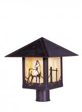 Arroyo Craftsman TRP-12HSRM-RB - 12" timber ridge post mount with horse filigree