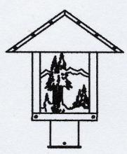 Arroyo Craftsman TRP-12MNOF-RC - 12" timber ridge post mount with mountain filigree