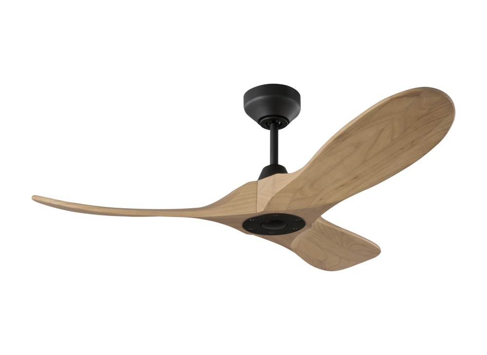 Maverick Smart 44 Ceiling Fan in Midnight Black with Natural Honey Blades