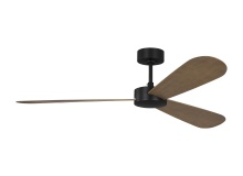 Visual Comfort & Co. Fan Collection 3PDSM60MBK - Paddle Smart 60 Ceiling Fan in Midnight Black with Oak Blades