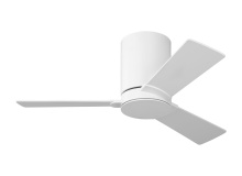 Visual Comfort & Co. Fan Collection 3RZHR32RZW - Rozzen 32 Hugger Ceiling Fan in Matte White with Matte White Blades