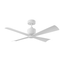Visual Comfort & Co. Fan Collection 4LNCR44RZW - Launceton 44 Ceiling Fan in Matte White with Matte White Blades
