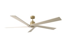 Visual Comfort & Co. Fan Collection 5ASPR70BBSWWO - Aspen 70 Ceiling Fan in Burnished Brass with Washed White Oak Blades
