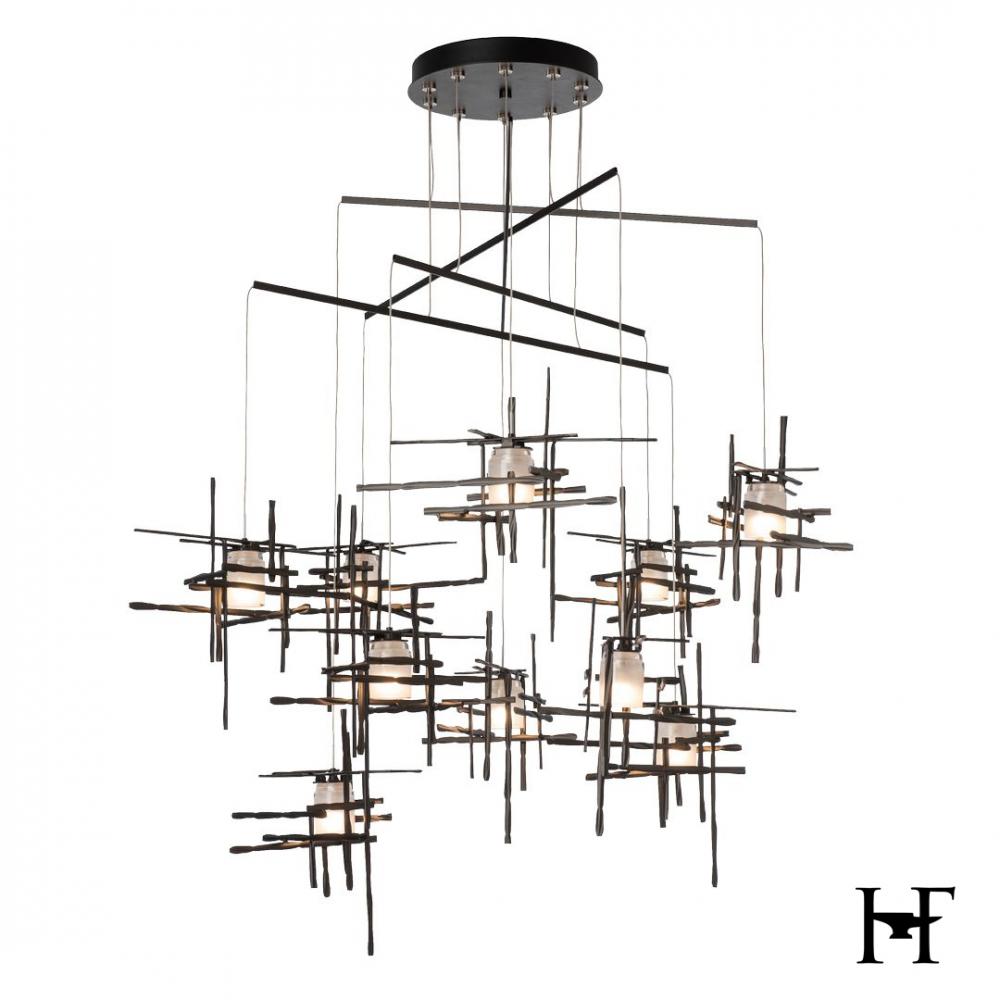 Tura 10-Light Frosted Glass Mobile Pendant