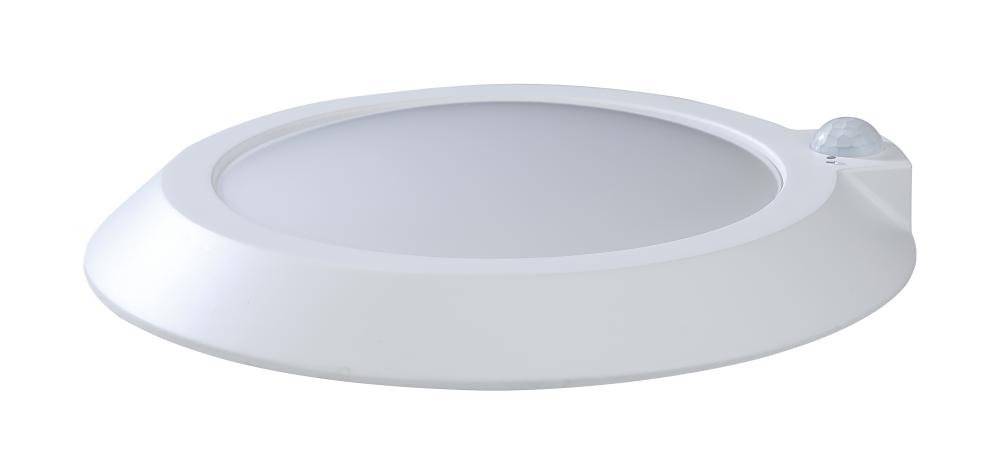 10"- LED Disk Ligh Flush with Occupancy Sensor - White Finish - 4000K