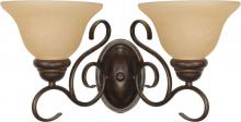 Nuvo 60/1031 - Castillo - 2 Light Vanity with Champagne Linen Washed Glass - Sonoma Bronze Finish