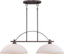 Nuvo 60/5118 - 2-Light Island Pendant Light in Hazel Bronze Finish with Frosted Glass