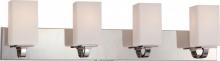Nuvo 60/5184 - Vista; 4 Light; Vanity Fixture with Etched Opal Glass; Polished Nickel Finish